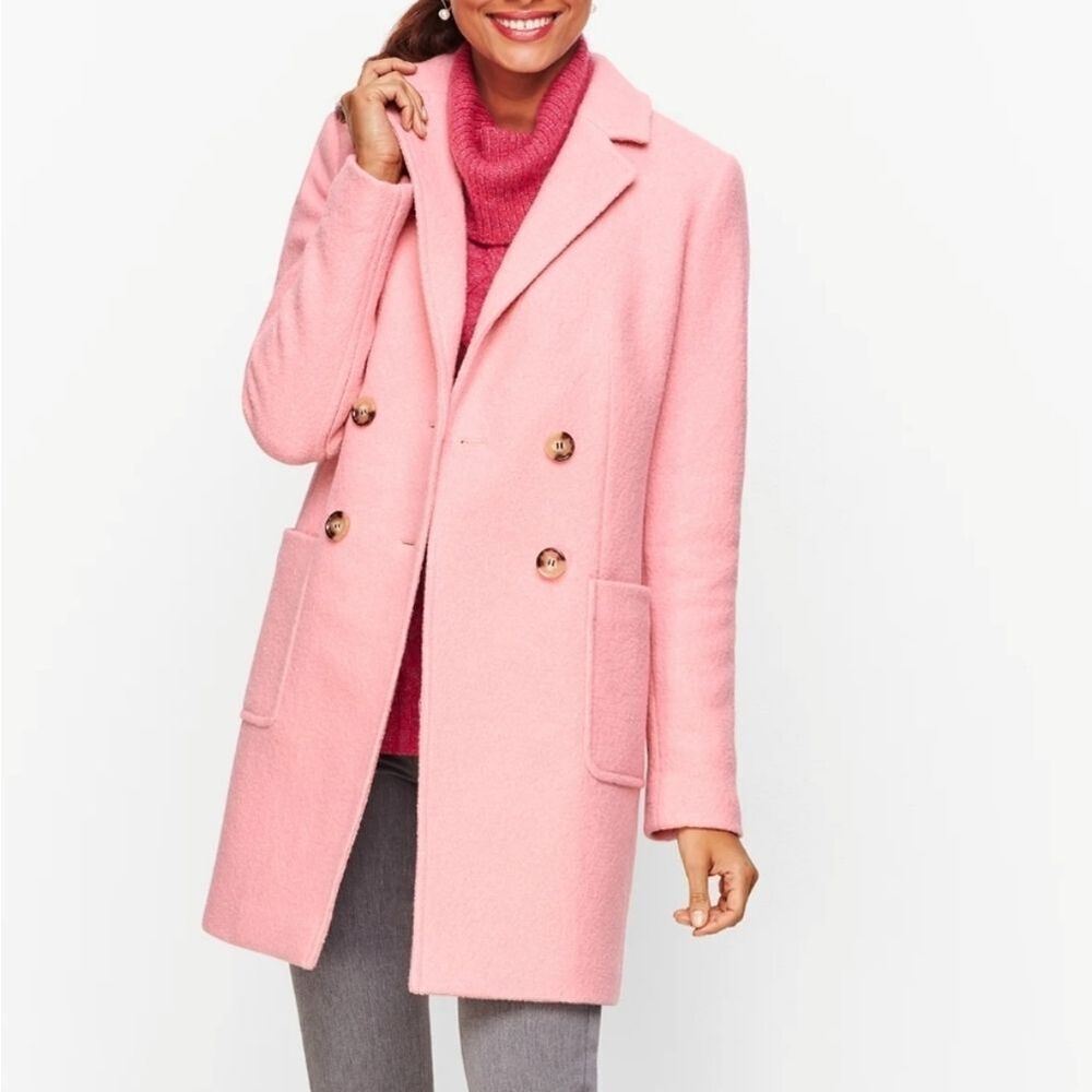Talbots Boiled Wool Double Breasted Coat, 12